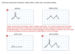 Solved Draw The Structures Of Acetone Diethyl Ether Acetic Chegg Com