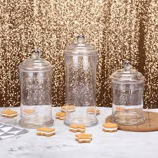 Excuse the dated hunter green countertops. Home Decor Accents Efavormart 3 Pack Clear Glass Apothecary Jars Candy Buffet Containers With Lids For Wedding Party Favor Decor 7 9 10 Home Kitchen