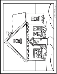 Detailed christmas gingerbread house coloring pages. Christmas House Coloring Pages Part 4