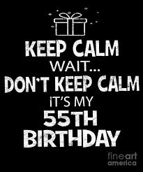 Check spelling or type a new query. Keep Calm Wait Dont Its My 55th Birthday Present Product Digital Art By Art Grabitees