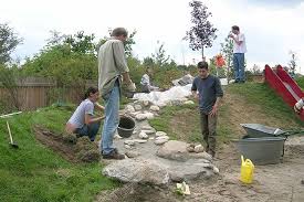 Angebot Gartengestaltung Wasserspielplatz Garten Wasserfall Garten