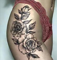 It's spicy to show off your lower thigh tattoo with short outfits. Rose Thigh Tattoos Designs Ideas And Meaning Tattoos For You