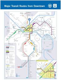 Pittsburgh Train Busway Map T Train A Light Rail Train Network Map Bike Trips Public Transport