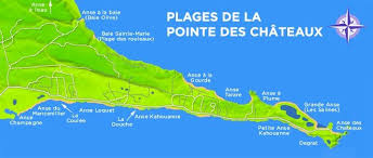 Carte Des Plages De La Pointe Des Chateaux Cote Nord Plage Chateau