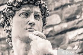 Sticker Michelangelo's David Statue, Italian Art Symbol