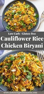 Cauliflower Rice Chicken Biryani Stir Fry Recipe Health Dinner Recipes Biryani Poultry Recipes