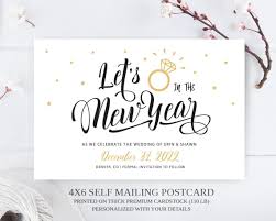 Printed Gold And Black New Year S Eve Wedding Save The Etsy Wedding Saving Wedding Save The Dates Save The Date Postcards