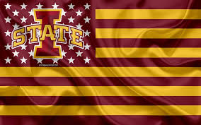 download wallpapers iowa state cyclones american football team creative american flag burgundy yellow flag ncaa ames iowa usa iowa state cyclones logo emblem silk flag american football for desktop free pictures for download wallpapers iowa state cyclones