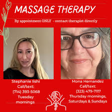 Did you know that we offer massage therapy? If you're interested in booking  a massage, please feel free to call Stephanie and Mona directly! 😊
