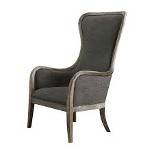 Tufted high back accent chair , wingback club chair sofa for reading living room, bedroom, office, hosting room, blue handytrendyfinds. Furniture Of America Danza Rustic Wood High Back Accent Chair In Gray Idf Ac6078