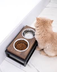 Nothing Brings Us Together Like Good Food Mia In 2020 Dog Feeder Wooden Cat Pet Feeder