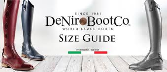 size guide size chart for de niro standard boots the