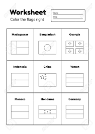 Do not change city or country names in this field. Worksheet On Geography For Preschool And School Kids Color The Royalty Free Cliparts Vectors And Stock Illustration Image 134207528