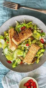 Sesam Hirtenkase Rezept Hellofresh Rezept Vegetarisch Kochen Gesunde Salate Gesunde Rezepte