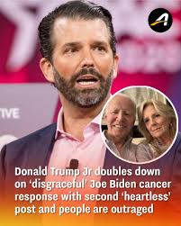 Donald Trump Jr's controversial statement about Joe Biden's cancer response