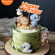 Lebery jungle safari animal cake toppers, 10pcs jungle safari animal birthday cake topper cupcake topper picks, animal cake decorations for jungle safari themed birthday party baby shower. Forest Jungle Animals Giraffe Lion Monkey Theme Cake Topper Safari Party Supplies Happy Birthday Cake Decoration Kids Shopee Singapore
