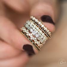 Black Diamond Round Diamond Rose Gold Yellow Gold Antique And Stackable Wedding Bands D Geller And S Stackable Diamond Bands Black Gold Jewelry Jewelry