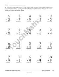 Touch math number desk strips with both fours color version from touch math worksheets touch math addition with halloween cat theme double digit no from touch math worksheets. View 19 1st Grade Touch Math Worksheets