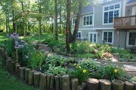 What to do with trunks and tree branches? Pin On Flower Bed