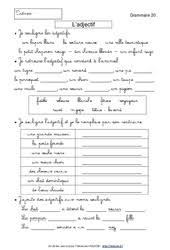 Exercice de grammaire en ligne, gratuit. Exercice Adjectif Qualificatif Ce2 Cycle 2