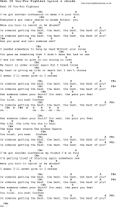 Love Song Lyrics For Best Of You Foo Fighters With Chords Foo Fighters Lyrics Foo Fighters Songs Foo Fighters