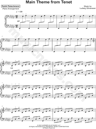 Patrik Pietschmann Main Theme From Tenet Sheet Music Piano Solo In Eb Minor Download Print Sheet Music Piano Sheet Music Digital Sheet Music