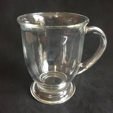 Glass cafe mug (6/case), low price, and friendly customer service. Clear Glass Coffee Mug Anchor Hocking 16 Oz Flair Tip Pedestal Footed Anchorhocking Clear Glass Coffee Mugs Glass Coffee Mugs Mugs