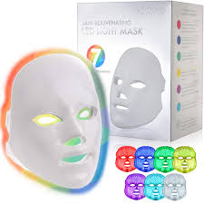 Amazon Com Yoove Led Face Mask 7 Colors Including Red Light Therapy For Healthy Skin Rejuvenation Home Light Therapy Facial Care Mask Beauty