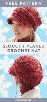 Free Crochet Hat Pattern This Stylish Slouchy Hat Features A Fun Textured Design Make It With Ber Chunky Crochet Hat Easy Crochet Hat Crochet Beanie Pattern