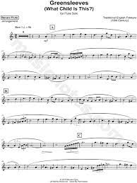 Choose a specific passage of a piece and practise it in a loop. Bevani Flute Greensleeves What Child Is This Sheet Music Flute Solo In A Minor Download Print Sku Mn0177543