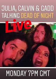 Join us this evening 7pm GMT for another live stream with Calvin Lever  Julia B Cadau and GADD ! We'll be talking about the story behind Dead Of  Night's track number 2 '