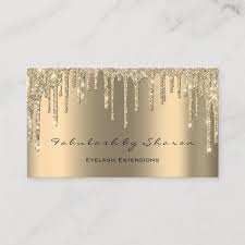Premium cards printed on a variety of high quality paper types. Makeup Artist Spa Lashes Glitter Drips Sepia Gold Business Card Zazzle Com Gold Business Card Beauty Business Cards Makeup Artist Business Cards