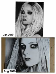 Drawing with lumograph black pencil B6🩷