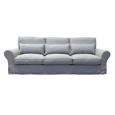 Canapé d angle gauche 7 places en lin lavé gris clair canape meridienne gris, description: Canape 5 Places En Lin Froisse Gris Clair Newport Canapes Interior S