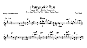 benny goodman honeysuckle rose transcription