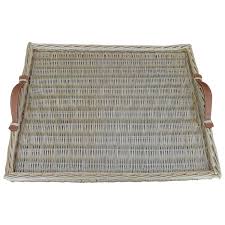 The leather handles on this rustic circle tray give you a feeling of comfort when you carry the rattan tray around the living room. Hermes Wicker Tray 1 For Sale On 1stdibs