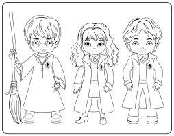 Harry potter hermione coloring page. 41 Harry Potter Printable Coloring Pages For Kids
