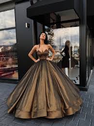 Ball Gown Prom Dresses Sweetheart Floor Length Brown Long Prom Dress Even Vestido De Baile Feminino Vestidos Longos Baratos Vestido Longo De Baile De Formatura