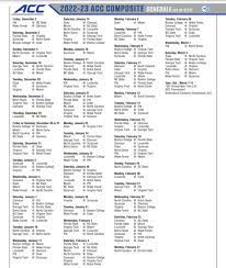 Printable Acc Men's Basketball Schedule