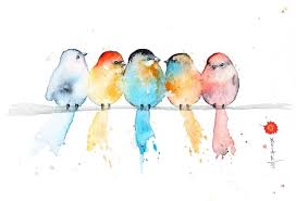 Friendship Painting Friendship Paintings Bird Watercolor Paintings Watercolor Art