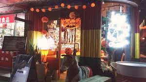 The menu has a spooky theme to match the name and the decor. A Cafe Shop Decorated For Halloween Youtube