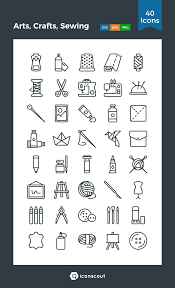 Download Arts Crafts Sewing Icon Pack Available In Svg Png Icon Fonts Sewing Logo Pictogram Design Easy Doodle Art