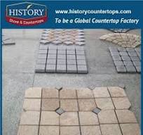 History Stones China Square Customized Design Hot Seller Black G684 Granite  Paving Flamed Brushed Surface Mesh Interlocking Paver Driveway Garden Road  ...