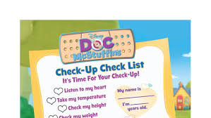 Doc Mcstuffins Check Up Check List Crafts Disney Junior