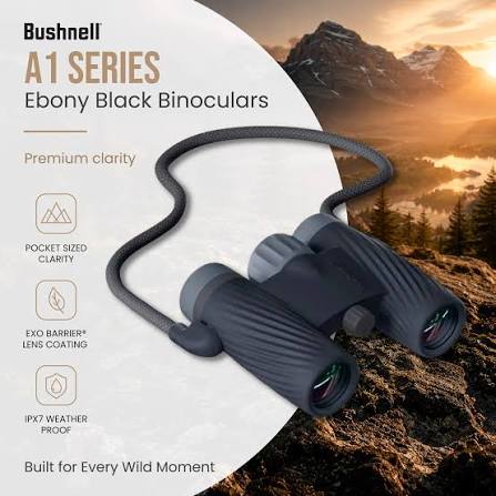 The 𝐁𝐮𝐬𝐡𝐧𝐞𝐥𝐥 𝐀𝟏 is the most compact and portable in the A-Series  lineup. Easy to carry, easy to use and ready for anything. 🍃 🔗  https://rb.gy/a3txc2 #Bushnell #A1Series #Black #Binoculars #BirdWatching  #AdventureGear