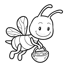 Coloring Book Coloring Page With A Small Bee Coloring Book For Children Color Affiliate Coloring Book Wenn Du Mal Buch Bienenzeichnung Ausmalbilder