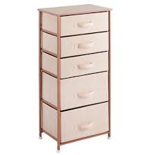 10 inches high x 11.8 inches wide x 17.1 inches. Mdesign Tall Drawer Organizer Storage Tower With 5 Drawers Light Pink Rose Gold Target