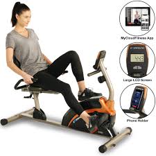 Use the digital monitor to track scan, time, speed, distance, calories, odometer, and heart rate. Exerpeutic 1500xl Magnetic Recumbent Exercise Bike With Bluetooth And Smart Cloud Fitness App Walmart Com Walmart Com