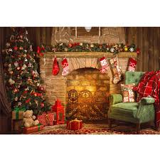 Christmas tree and fireplace 30181 gifs. 7x5ft Red Christmas Tree Gift Chair Fireplace Photography Backdrop Studio Prop Background Buy At The Price Of 13 56 In Banggood Com Imall Com