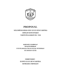 3 contoh kata pengantar proposal terbaik 3. Cover Depan Proposal Kkg Terbaru Format Word